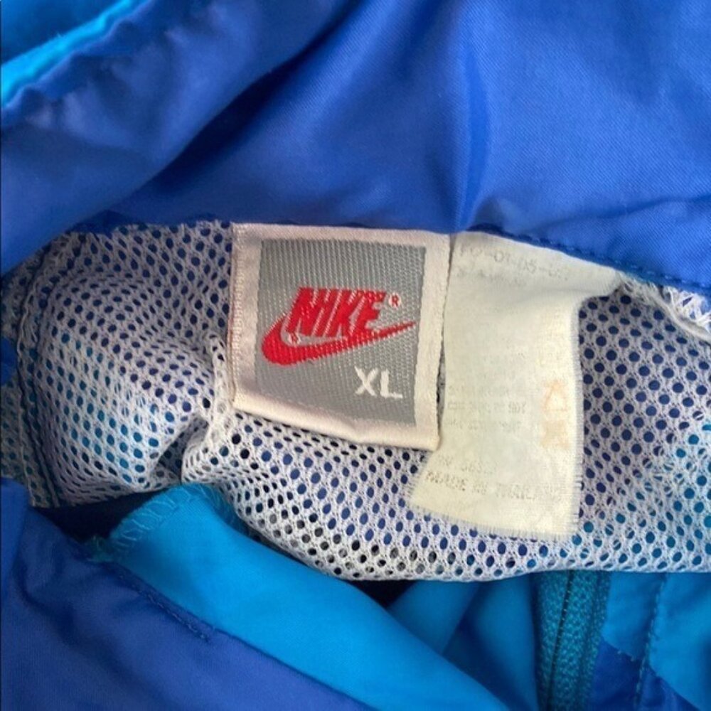 Vintage Nike Windbreaker Jacket Blue Colorblock 90s Retro Mens XL Lightweight - Picture 3 of 16
